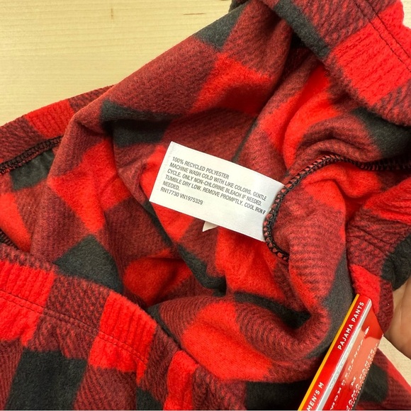 Wondershop Women’s Medium Fleece Buffalo Check Plaid Pull On Pajamas Red/Black - Picture 5 of 7